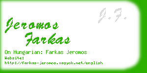 jeromos farkas business card